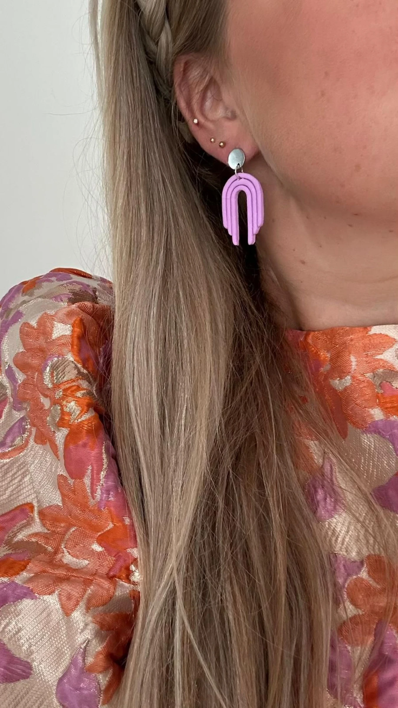 *neuf* boucles d'oreilles lilas – photo 3